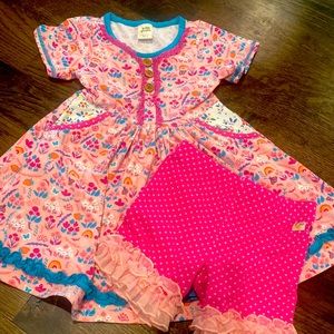 Wildflowers Dress and Shorties Size 4